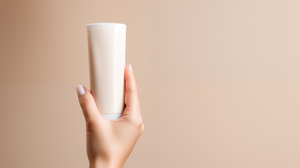 Tube of cream in a hand