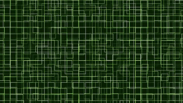 Abstract green grid animated motion background loop