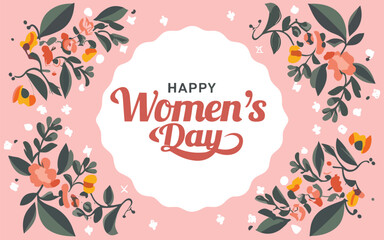 Fototapeta na wymiar EmpowerHer Embrace: Happy Women's Day Background