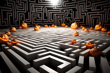 Halloween theme flat vector illustration
