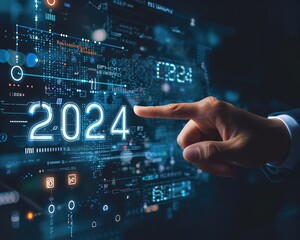 visualization of an annual business plan and digital business concept  - ai-generiert