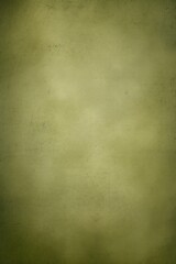 Fototapeta na wymiar Olive flat clear gradient background with grainy rough matte noise plaster texture