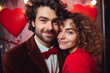 Happy Couple's Valentine's Selfie, Valentine's day. Generative AI