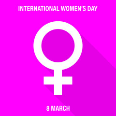 International Women's Day template for Social Media Post, Card, Banner. Vector illustration