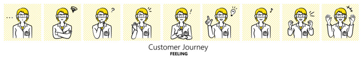 人物イラスト（研究職・女性）