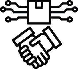 supply partnerships icon vector sign