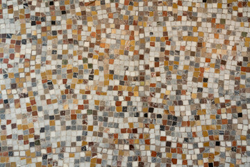 A fragment of a mosaic surface. Quadrilaterals of different colors in random order