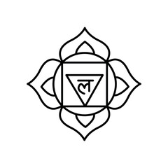 Muladhara, root chakra color icon.
