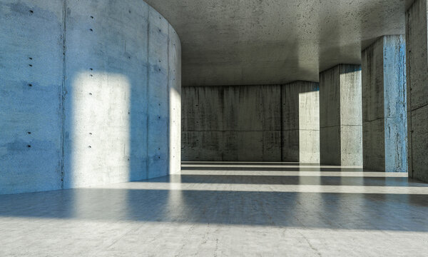 empty modern minimalist interior