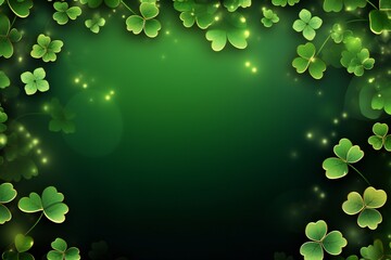 Saint Patrick's Day background with empty copy space Generative Ai