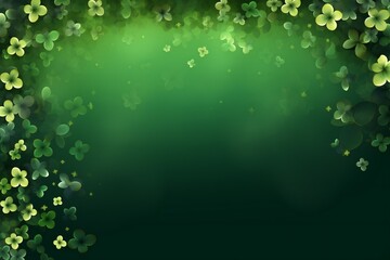 Saint Patrick's Day background with empty copy space Generative Ai