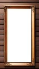 wooden frame. Generate AI.