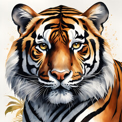 A Majestic Tiger Portrait. Wildlife. Animal Kingdom