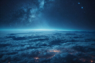 Fototapeta na wymiar night sky and clouds
