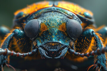 3d science fiction nature beetle portrait