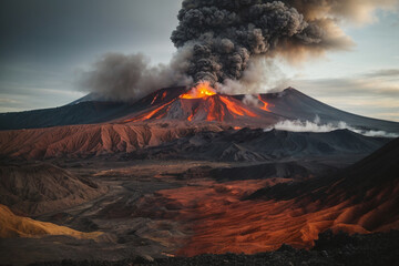 volcano eruption volcano - obrazy, fototapety, plakaty