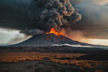 volcano eruption volcano - obrazy, fototapety, plakaty