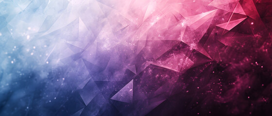 An explosion of vibrant magenta, purple, and violet triangles create a mesmerizing and modern backdrop that captures the eye and ignites the imagination - obrazy, fototapety, plakaty