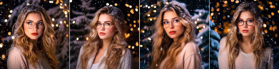 There is no need to sacrifice style for vision correction. Frame options are available in a variety of shapes and colors. Affordable and fashionable glasses for women. - obrazy, fototapety, plakaty