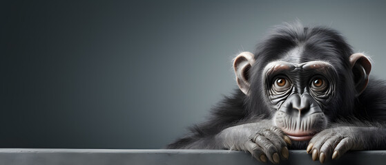 a close up of a monkey - obrazy, fototapety, plakaty