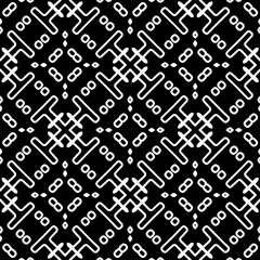 Black figures on a whire background. Seamless texture for fashion, textile design,  on wall paper, wrapping paper, fabrics and home decor. Simple repeat pattern.