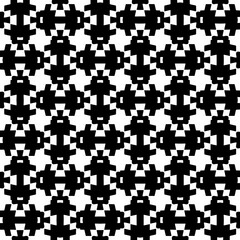 Black figures on a whire background. Seamless texture for fashion, textile design,  on wall paper, wrapping paper, fabrics and home decor. Simple repeat pattern.