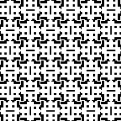 Abstract black figures on a whire background. Seamless texture for fashion, textile design,  on wall paper, wrapping paper, fabrics and home decor. Simple repeat pattern.