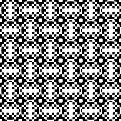 Abstract black figures on a whire background. Seamless texture for fashion, textile design,  on wall paper, wrapping paper, fabrics and home decor. Simple repeat pattern.