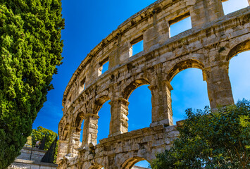 Obraz premium Amphitheater in Pula, gladiator fighting arena