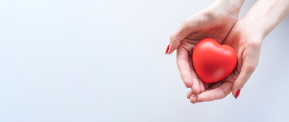 Rubber heart as a symbol of health.
