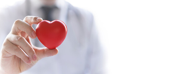 Rubber heart as a symbol of health.