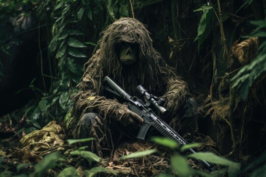 &ldquo;Ghillie Suit&rdquo; Images – Browse 955 Stock Photos, Vectors, and Video