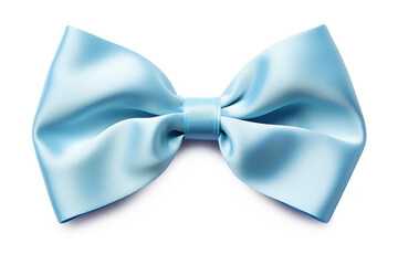 Blue satin bow with elegant design, perfect for celebrations, gifts, and adding a touch of style.