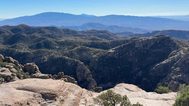 Windy Point overlook along the Catalina Highway leading to Mt. Lemmon just outside of Tucson Arizona