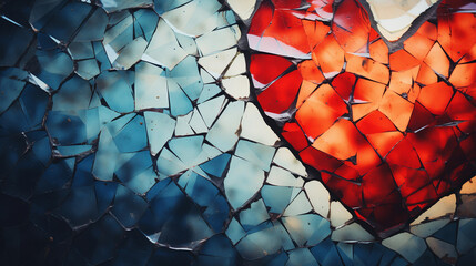heart in the dark glass broken , Generate AI