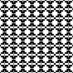 Abstract black figures on a whire background. Seamless texture for fashion, textile design,  on wall paper, wrapping paper, fabrics and home decor. Simple repeat pattern.