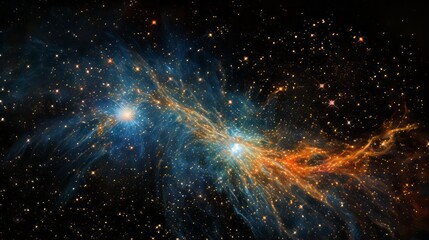 Breathtaking distant supercluster - obrazy, fototapety, plakaty