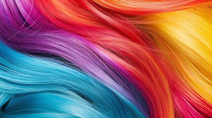 Fototapeta premium Hair capturing the essence of a rainbow