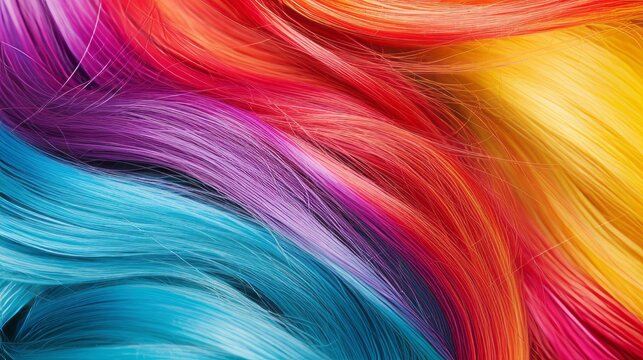 Hair capturing the essence of a rainbow