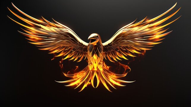 Phoenix Eagle mascot logo background AI generated image