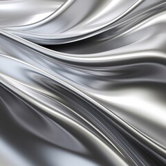 Obraz premium Abstract background of metallic wavy fabric. 3d render illustration.AI.