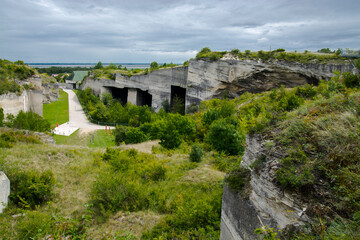Fototapeta na wymiar Landscape of the Fertorakos quarry in summer