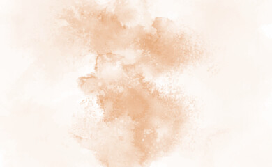 Fototapeta premium Peach abstract watercolor texture background. Vector beige watercolour pattern. Pastel watercolor brush texture. Autumn water color background