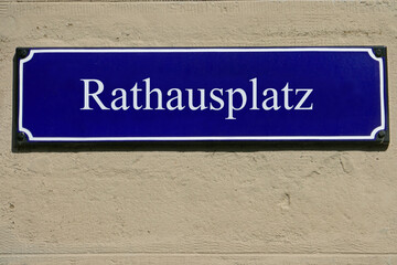 Emailleschild Rathausplatz