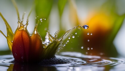 water drop blurry, depth of field,