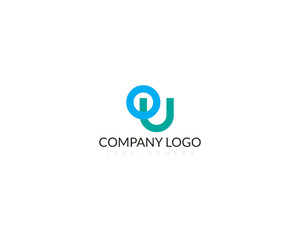 Fototapeta premium Initial Modern Letter OU Logo Design Vector Template.