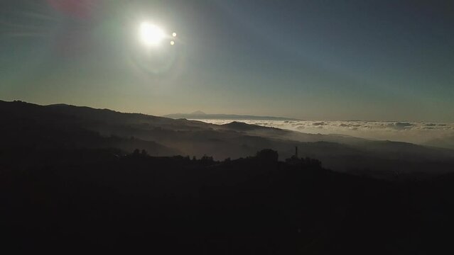Between Summits and Clouds Flying over the Highest Mountains of Gran Canaria in 4K, travel to Canary Islands
