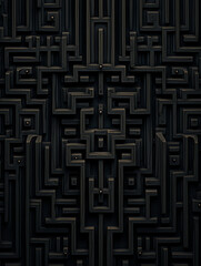 an intricate geometric pattern that forms a three-dimensional labyrinth created with Generative Ai