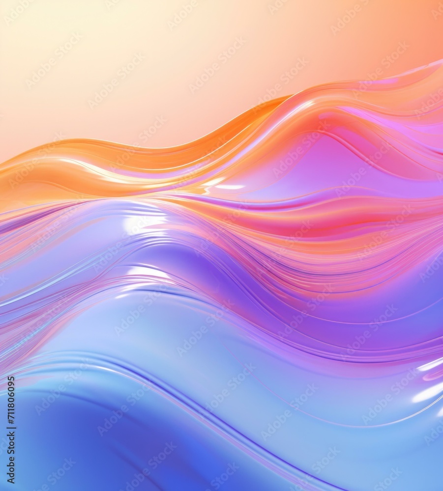 Poster colorful abstract background with waves. generative ai.