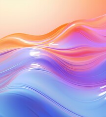 Colorful abstract background with waves. Generative AI.
